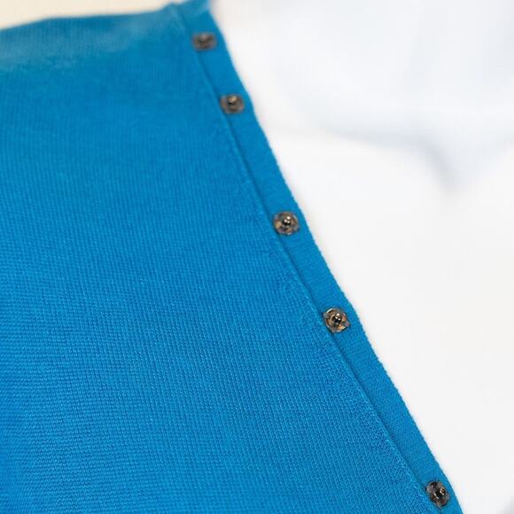 Martin + Osa Blue 3/4 Snap Sweater. Modal - Silk - Wool XS NWOT - Picture 5 of 7